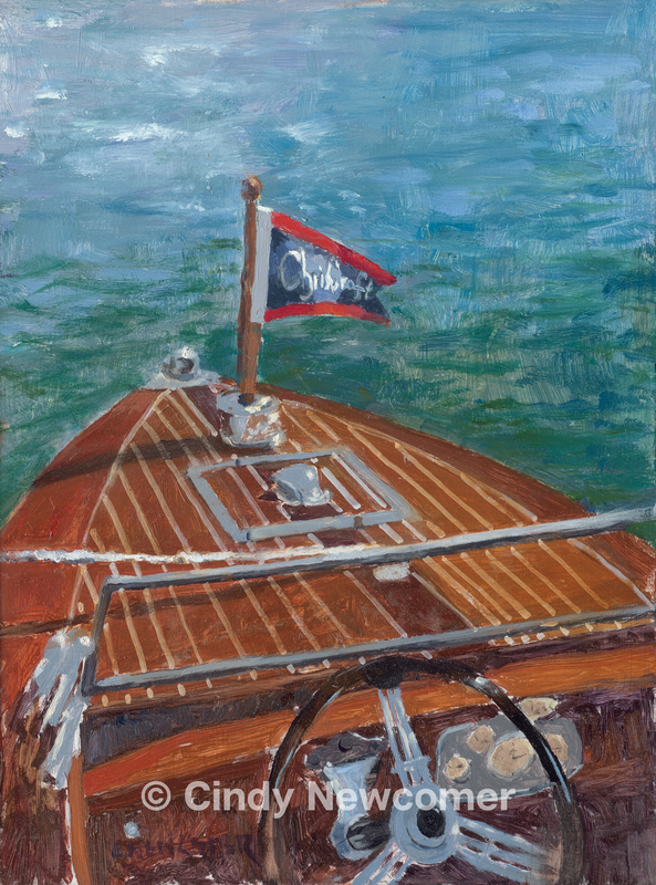 Picture, chris craft wood boat, Lakes, Lake Art, Cottage Art, Water, Boats, Steering Wheel, bow
